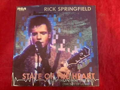 RICK SPRINGFIELD ~ STATE OF THE HEART/POWER OF LOVE  US RCA PICTURE SLEEVE MINT - Image 1 of 2