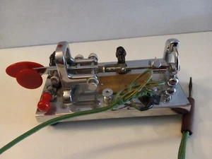Vintage Vibroplex Original Deluxe Chrome Telegraph Key - Picture 1 of 10