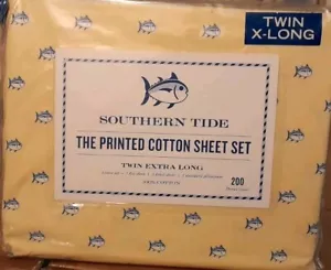 NUOVO SET LENZUOLA SKIPJACK SOUTH TIDE TWIN TAGLIA XL COLORE GIALLO - Foto 1 di 7