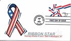 UNITED STATES RIBBON 37 CENT STAMP FIRST DAY OF ISSUE, WASHINGTON DC 6/7/2002
