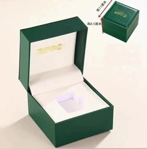 Caja de cuero verde vitrina y estuche de almacenamiento para encendedores Zippo - Imagen 1 de 1
