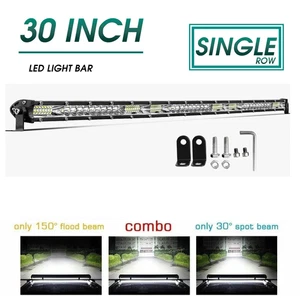 Single Row Super Slim 30"inch LED Light Bar Combo Beam offroad SUV ATV PICKUP - Picture 1 of 10