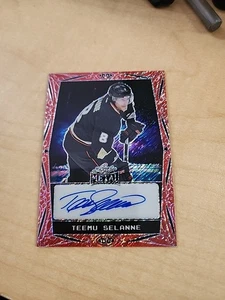 2024 Leaf Metal NHL - Teemu Selanne - Red Shimmer 7/7 Auto BA-TS1 ZP - Bild 1 von 3