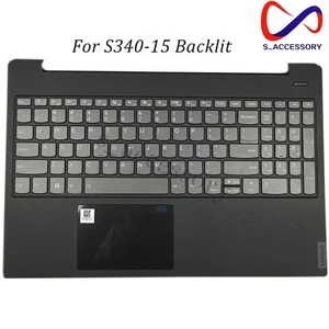 Nuevo Lenovo Ideapad S340-15API S340-15IWL IIL Teclado Reposamanos Negro Retroiluminado EE. UU. - Imagen 1 de 6