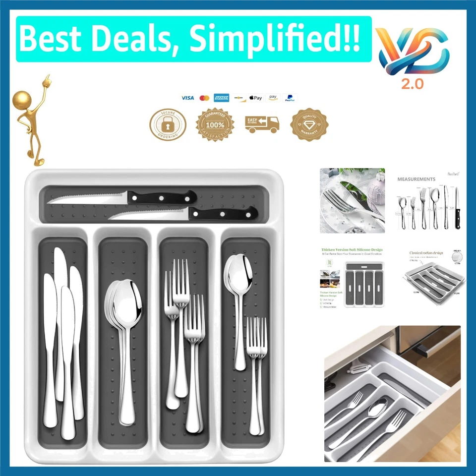 RayPard 24-Piece Silverware Set Flatware Set Mirror Polished Dishwasher Safe ...