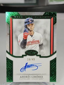 2024 Topps Tier one Talent Auto 16/49 ANDRES GIMENEZ TITA-AG1 Guardians BlueJays - Picture 1 of 2