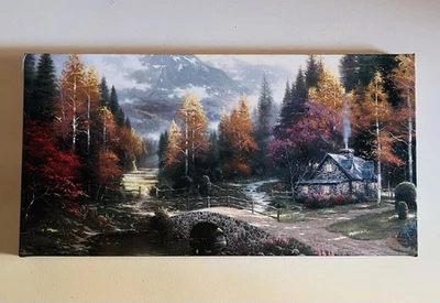 Lienzo Thomas Kinkade edición limitada certificado de autenticidad firmado no enmarcado Foto 1 de 4