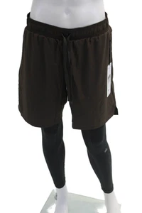 Alo Yoga Mens Elastic Waist Running Short Layered Ankle Leggings Brown Size L - Bild 1 von 12