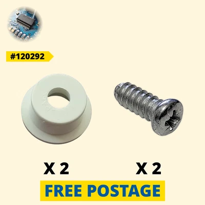 IKEA White Plastic Hinges x 2 120292 for Shoe Cabinet BRUSALI BISSA [Slovakia]