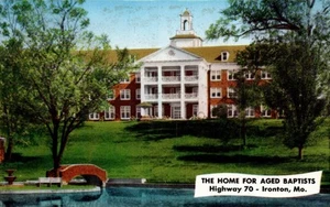 IRONTON, MISSOURI POSTCARD The Home for Aged Baptists - Picture 1 of 2