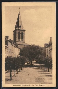 CPA Excideuil, La Place Bugeaud et l´église en arrière-plan - Picture 1 of 2
