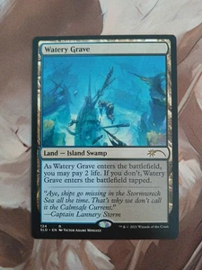 Magic The Gathering Watery Grave Tana Segreta Nuovo con etichette Blu Nero Terra - Foto 1 di 10