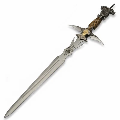33 Inch Dragon Claw Sword Stainless Steel Blade and Wooden Plaque with Symbol - Image 1 of 4