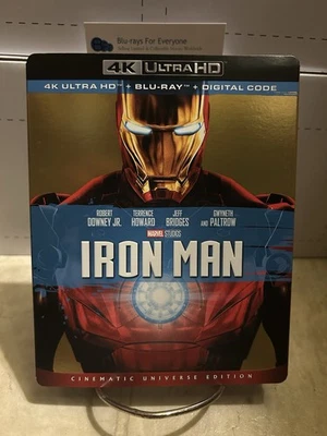 New & Sealed Iron Man 4K w/ Slip Sleeve Cover UHD Blu-ray [2008] Ships Next Day - Image 1 of 4