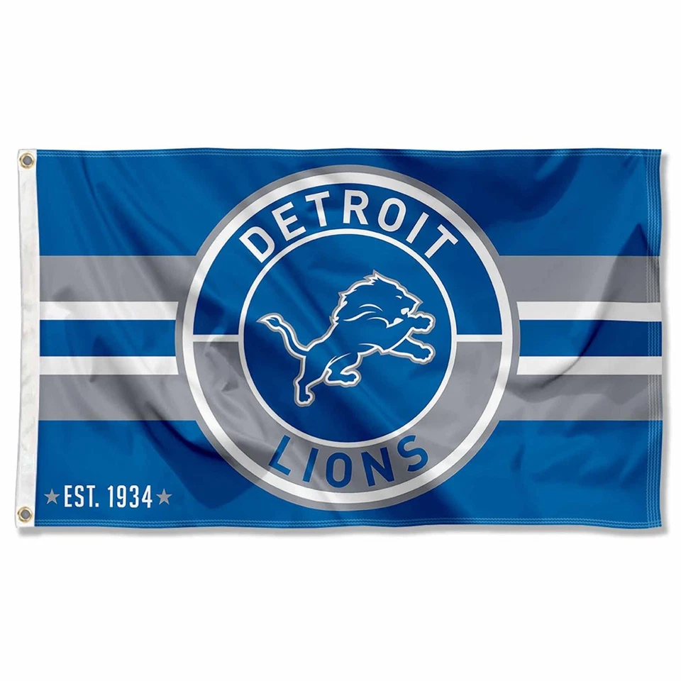 Bandera de pared de los Detroit Lions 3x5 con licencia de la NFL Wincraft Foto 1 de 1