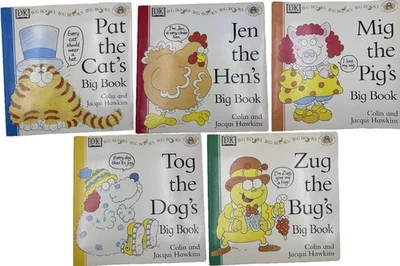 DK BIG Books Pat the Cat Friends Set 5 Books Vowel Sounds Classroom Teacher Lot - Image 1 of 4
