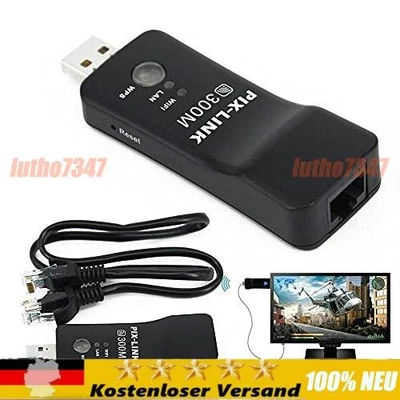 Per tutti gli Smart Sony Panasonic LG TV Wireless WiFi Stick USB Lan Adattatore Wi-Fi. - Immagine 1 di 4