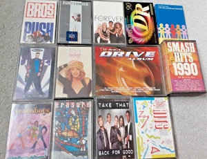 Job lot 14 tapes - 80s 90s. Kylie, Spice Girls, Take That, Erasure, Bros, Cliff - Picture 1 of 1