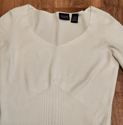 Suéter Hillard & Hanson Talla Mediana M Blanco Crema 105D Foto 1 de 2