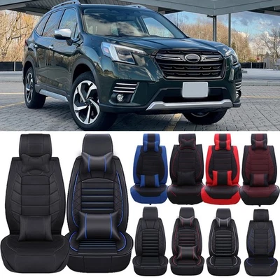 For Subaru Forester 2010-2021 Full Set 5-Seat Car Seat Covers Front Rear Cushion Foto 1 de 4
