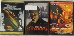 3 DVD Crime Action Fast and the Furious Strays XXX Vin Diesel Paul Walker - Picture 1 of 11