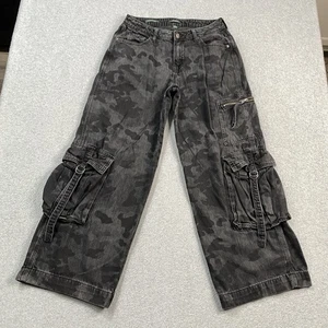 Wild Fable Jeans Womens 6 29x29 Baggy Cargo Straps Mid Rise Camo Pants Street - Picture 1 of 17