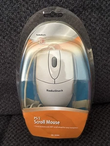 *VINTAGE* NEW OLD STOCK RadioShack 3 Button PS/2 Scroll Mouse 26-3044 520 DPI !! - Picture 1 of 2