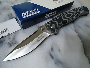 Mtech Evolution Tactical Lockback Pocket Knife 8Cr13MoV Micarta FDR013 7.80" OA - Picture 1 of 9