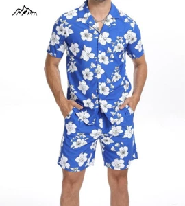 Costume da bagno uomo estivo blu con colore bianco - Foto 1 di 2