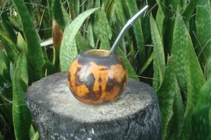 Yerba Mate Gourd Set (Original Natural Handmade Yerba Mate Cup Argentina) - - Picture 1 of 8