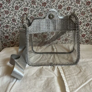 Silver Sequin Concert Purse Crossbody NWOT - Picture 1 of 7