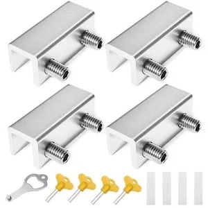 4 Pack Sliding Security Window Locks with Hex Keys, 3 Inch Aluminum Window Lo... - Picture 1 of 2