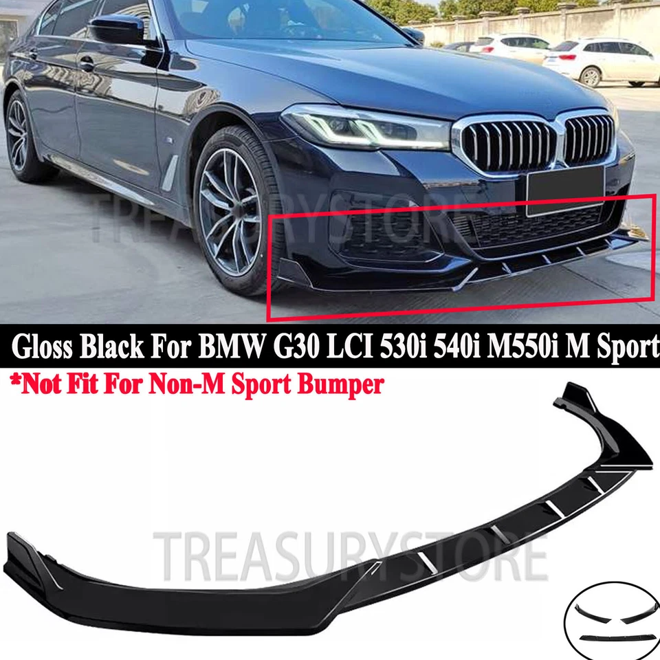 Глянцевая закраина переднего бампера для BMW G30 LCI 530i 540i M550i M Sport 21-2023 стиль GT - Изображение 1 из 4