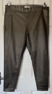 Marks & Spencer Size 18 Short Leather Look Jeggings - Picture 1 of 6