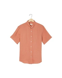 Club Monaco CORK Men's Short Sleeve Linen Shirt, US X-Large - Picture 1 of 2