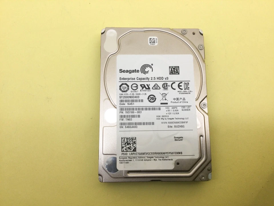Seagate Exos 7E2000 2TB 7.2K SATA 6Gb/s 512N 2.5'' HDD ST2000NX0403 - Image 1 of 2