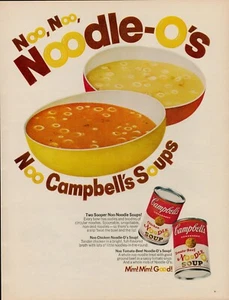 1968 Food Campbells Soup 60s Vintage Print Ad Chicken Noodle Tomato Beef Mm Good - Bild 1 von 7