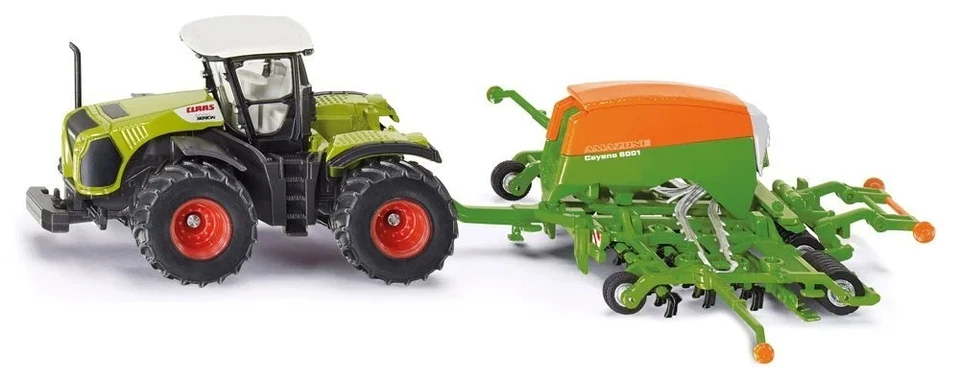 Siku 1826 Claas Xerion Tractor w/Amazone Cayena 8001 Seeder 1/87 HO Die-cast MIB - Image 1 of 1