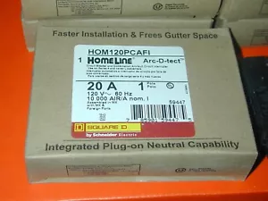10 X Square D HOM120PCAFI 1 P 20 A Plug In Arc Fault Circuit Breaker NEW ++ - Picture 1 of 2