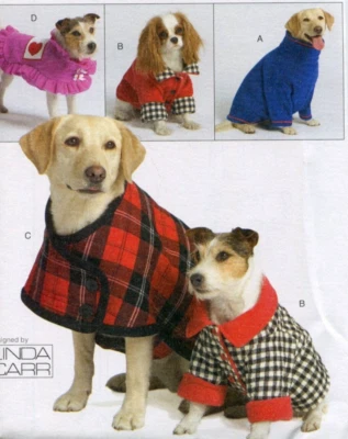 Abrigos para perros Vogue 8312 suéter con volantes cuello alto talla XS-XL 7-26" Foto 1 de 4