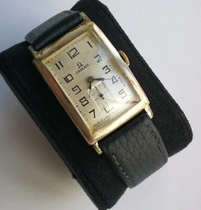 OMEGA Art Deco Tank Sterling Silver Rectangular Rare Wrist Watch Men's 1920s - Bild 1 von 24