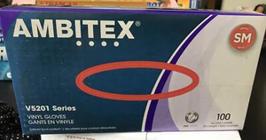 Tradex V5201-SM Ambitex Small Powder-Free Vinyl Gloves - 100 B1 - Picture 1 of 2