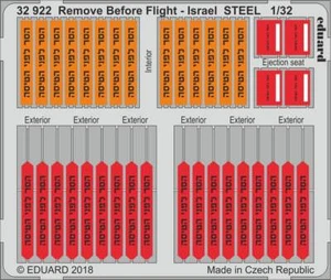 32922 Remove Before Flight - Israel STEEL 1/32 Eduard - Imagen 1 de 1