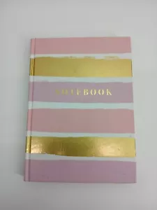 Pink Gold Lavender White Striped Notebook Journal C.R. Gibson - Picture 1 of 5