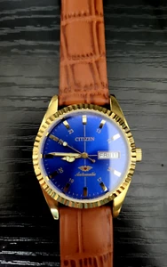 ⭐RARE Pristine Vintage Citizen Eagle 7 Men's Automatic Leather Watch - Picture 1 of 5