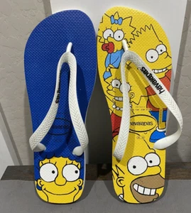 Havaianas The Simpsons Flip Flops Sandals Brazil Homer Bart Mens Sz 13 - Picture 1 of 3