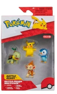 Pokemon Figura Pronta alla Battaglia Multipack 4 Pikachu Tortwig Chimichar Piplup - Foto 1 di 7