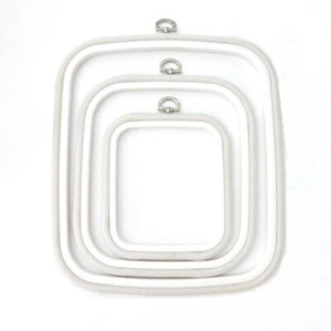 Nurge Square Rubber Hoops With Suspension, Rim Height 10mm, 230*250mm (White). - Picture 1 of 2