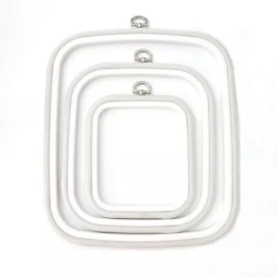 Nurge Square Rubber Hoops With Suspension, Rim Height 10mm, 230*250mm (White). - Image 1 of 2