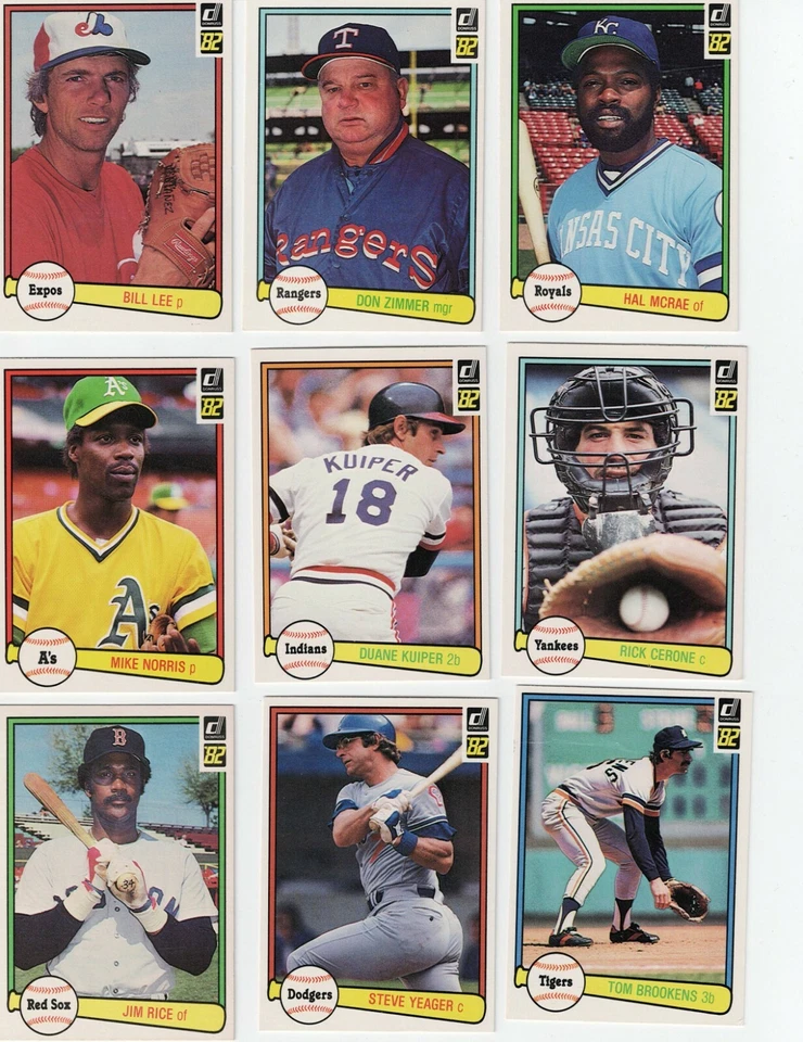 1982 DONRUSS Baseball Complete Your Set 1-250 - Image 1 of 1